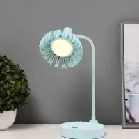 Лампа настольная RISALUX &laquo;Санди&raquo;, светодиодная, USB, АКБ, синяя, 11.7&times;14.5&times;18 см