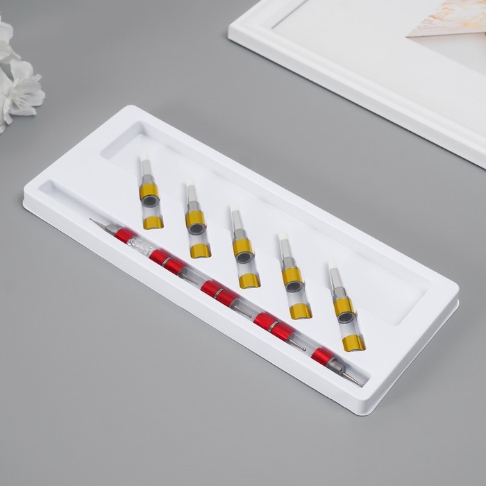 Инструмент для творчества набор 10 насадок пластик, металл, резина 2х12,5х29,5 см Инструмент для творчества набор 10 насадок пластик, металл, резина 2х12,5х29,5 см