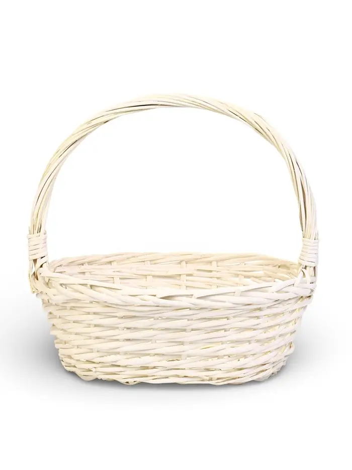 Набор корзин 3 шт ИВА 44x37x16 37х32x14 31х27x12 см ПЛЕТ ручка h=20/18/16 см бел