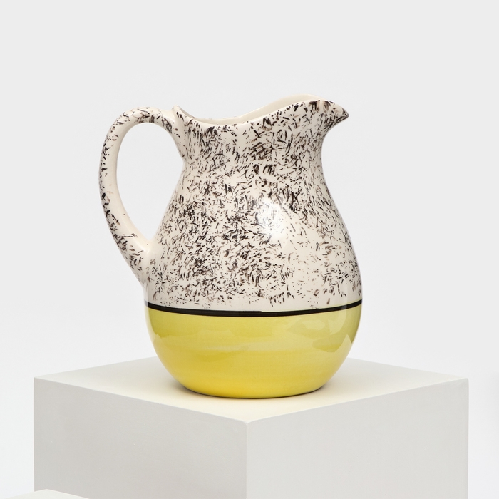 Кувшин керамический  Кувшин керамический "Персия", 1,5 л, жёлтый, 1 сорт, Иран