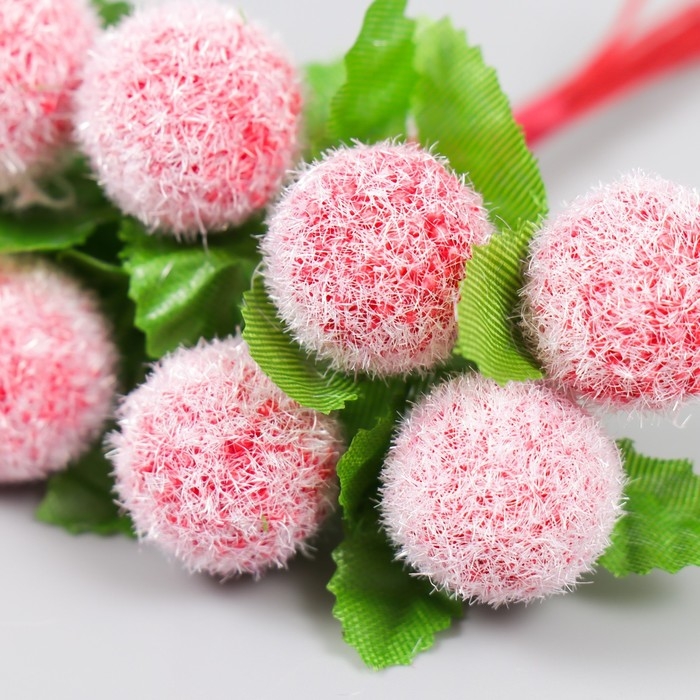 Тычинки для цветов Тычинки для цветов "Шарик мохнатый красный" d=1,5-2 см 1 букет=10 шт 10 см