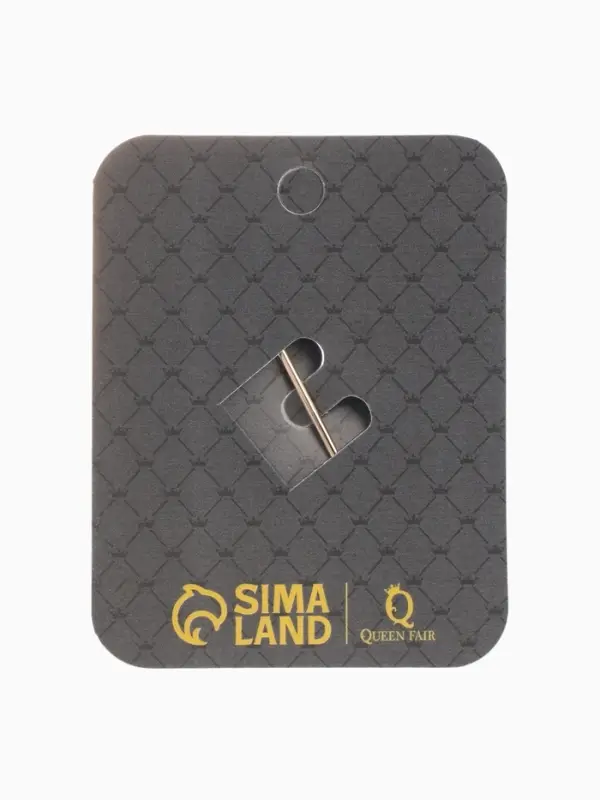 Булавка &laquo;Кубик&raquo;, 6.5 см, бело-коричневая в золоте