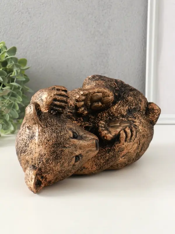 Копилка Копилка "Мишка лёжа" 15х28 см, бронза