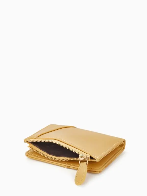 Кошелёк женский на кнопке, 11.5&times;2&times;9 см, комбинированный, жёлтый