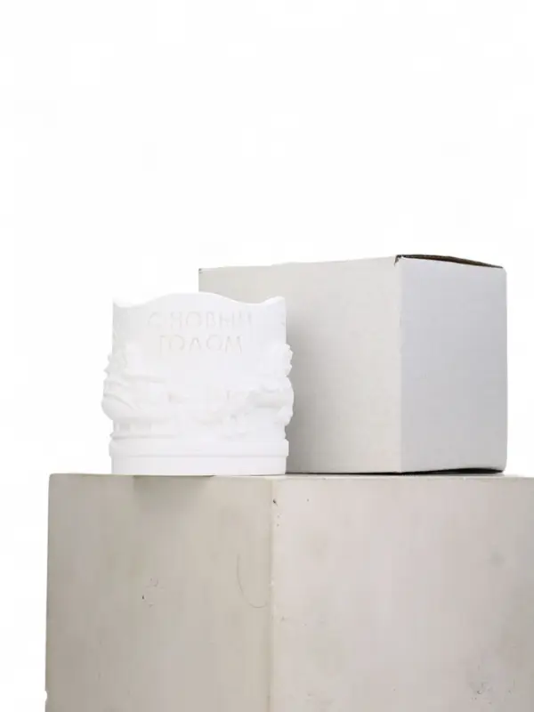 Свеча &laquo;Новый год&raquo;, аромат сандал, гипс