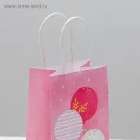 Пакет подарочный крафтовый, упаковка, «Congratulations!», 12 х 21 х 9 см