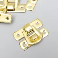 Замок для шкатулки, фурнитура &laquo;Гладкость&raquo;, металл под золото, 2.9&times;2 см
