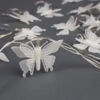 Гирлянда &laquo;Нить&raquo; 5 м с насадками &laquo;Бабочки малые&raquo;, IP20, прозрачная нить, 20 LED, свечение мульти (RG/RB), мигание, 220 В