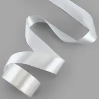 Лента атласная, 40 мм, 23&plusmn;1 м, цвет серебряный №176