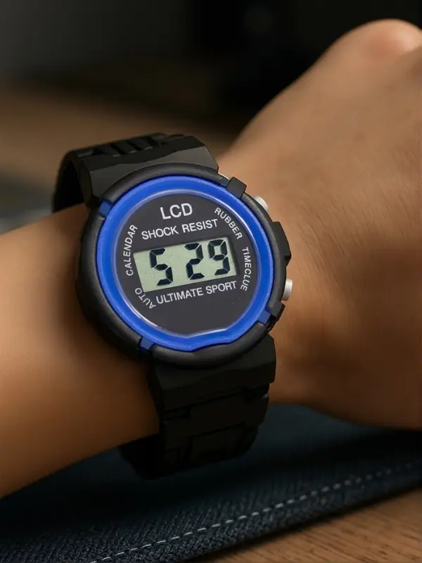 Часы наручные электронные &laquo;Спорт&raquo;, детские, ремешок силикон, l-23 см, синие