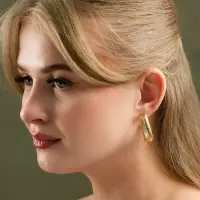 Серьги кольца &laquo;Пружина&raquo;, d=3 см, цвет золото