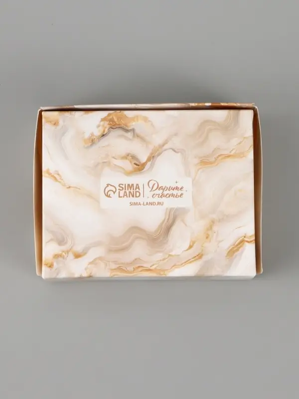 Коробка подарочная с окном &laquo;Мрамор&raquo;, 10&times;8&times;3.5 см, самосборная