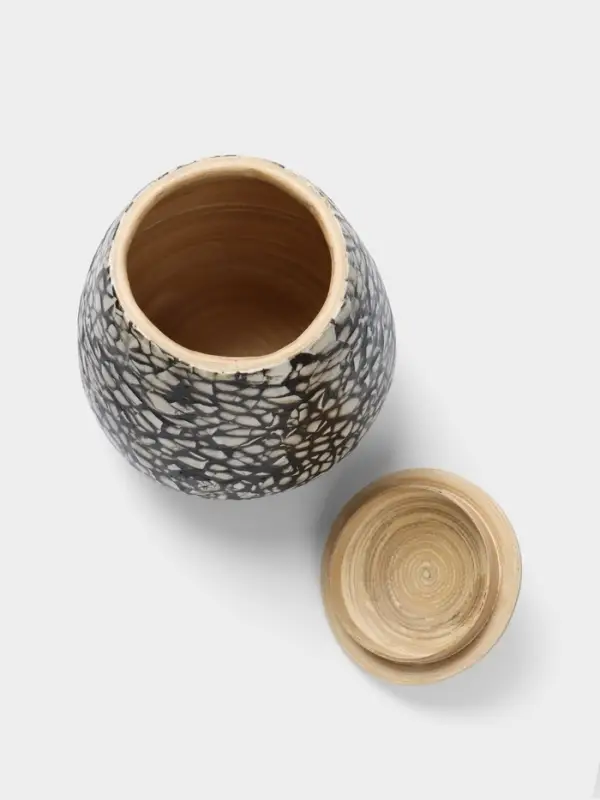 Банка для сыпучих продуктов, 13&times;13&times;13.5 см, бамбук