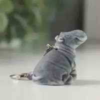 Брелок "Бегемотик сидящий маленький", 3,7см