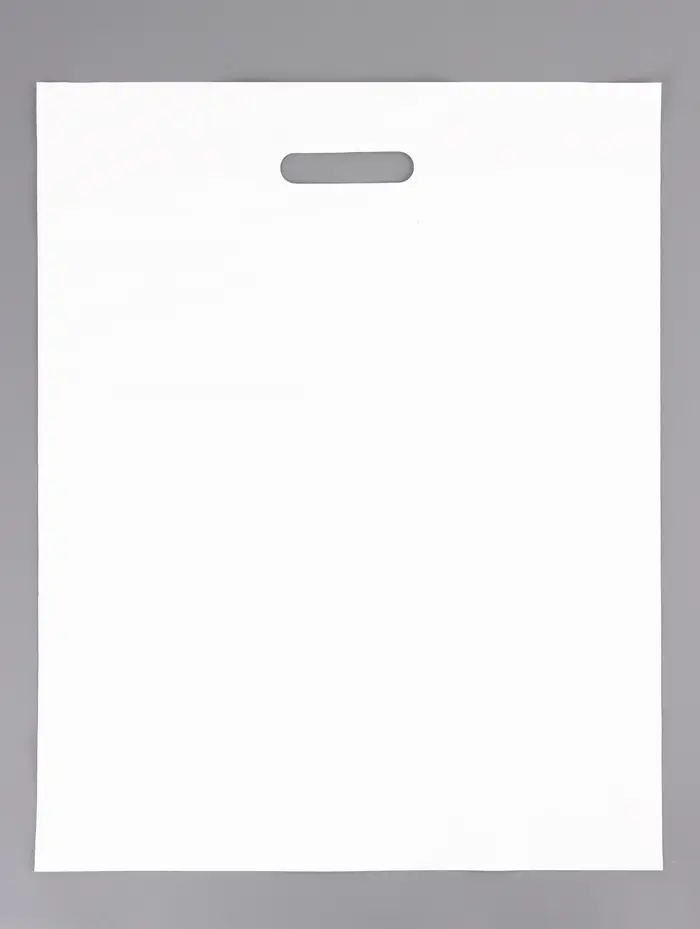 Пакет полиэтиленовый с вырубной ручкой, Белый 40&times;50 См, 90 мкм
