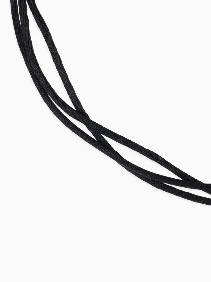 Шнурок для крестика, набор 3 шт. длина 100 см, диаметр 1.5 мм, нейлоновый гайтан, черный