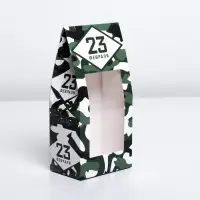 Коробка кондитерская, упаковка, &laquo;23 февраля&raquo;, 9&times;19&times;6 см