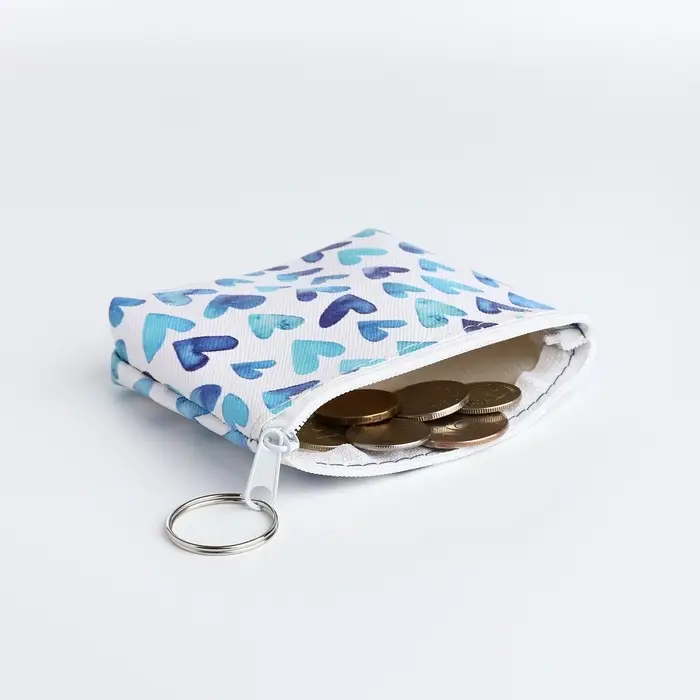 Кошелёк детский &laquo;Сердечки&raquo;, монетница, на молнии, МИКС