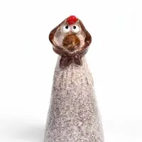 Фигурка светодиодная &laquo;Курочка в красной косынке&raquo;, декоративная, керамика, 8.3&times;7&times;15.7 см