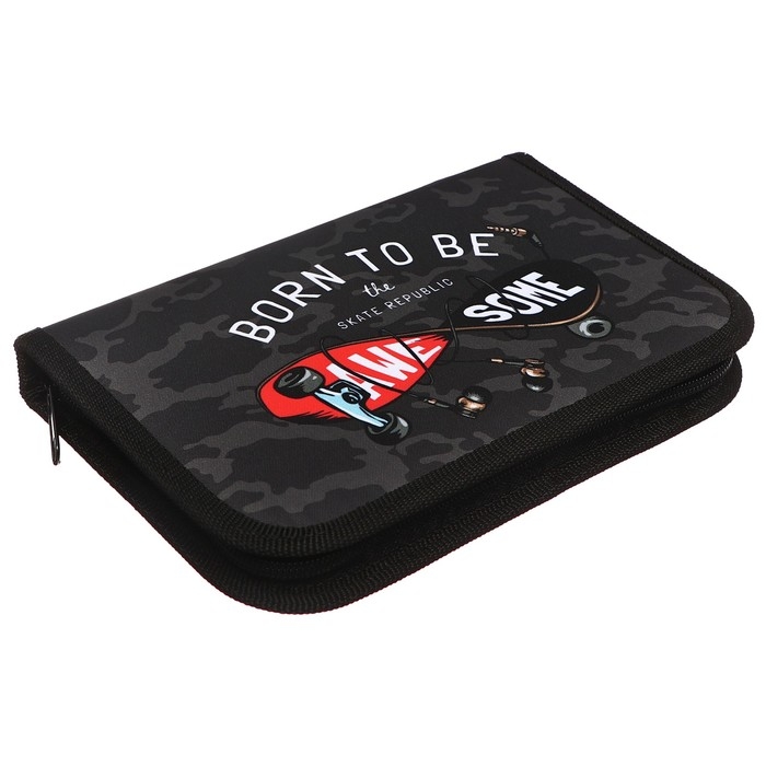 Пенал 1 секция 135 х 212 х 26 мм, с откидной планкой, текстильный, Оникс ПКТ 07-20 МАХ, Skate republic, 70647 Пенал 1 секция 135 х 212 х 26 мм, с откидной планкой, текстильный, Оникс ПКТ 07-20 МАХ, Skate republic, 70647