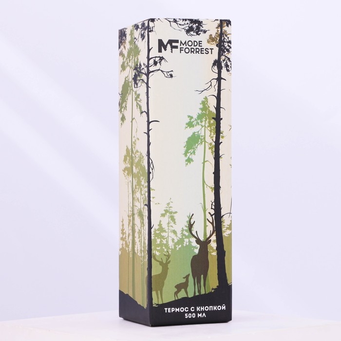 Термос с кнопкой Mode Forrest, 450 мл, розовый, время сохранения тепла 10-12 ч