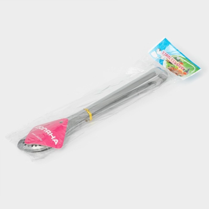 Щипцы кухонные с перфорацией Доляна «Чезена», 201 сталь, 28 см, цвет серебристый Щипцы кухонные с перфорацией Доляна «Чезена», 201 сталь, 28 см, цвет серебристый