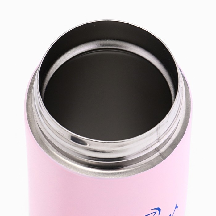 Термокружка, 420 мл, Simple "Твори своё чудо", сохраняет тепло 8 ч, термометр