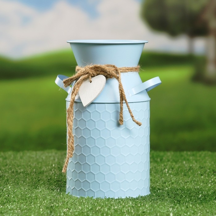 Кашпо - ваза  Кашпо - ваза "Кирсти" голубая, 19х10х10см