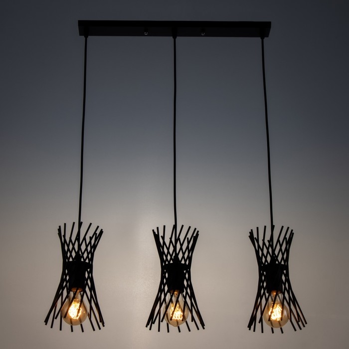 Светильник BayerLux Светильник BayerLux "Сенча" 3хE27 40Вт черный 55х15х100 см