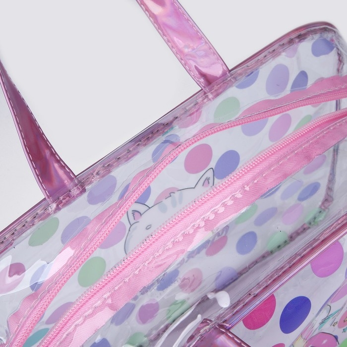 Набор косметичек для бассейна, 2 в 1, цвет розовый/разноцветный Набор косметичек для бассейна, 2 в 1, цвет розовый/разноцветный