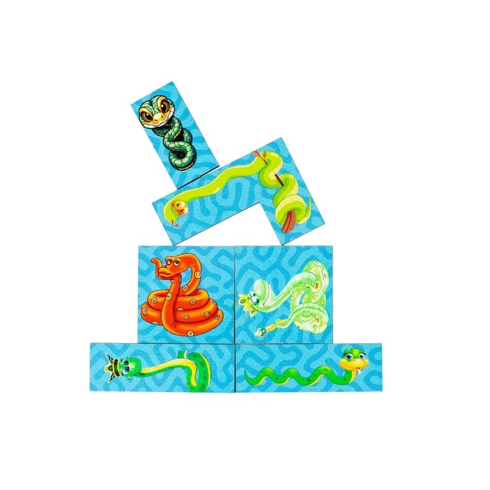 Тетрис «Весёлые змейки», А5, 12 дет.