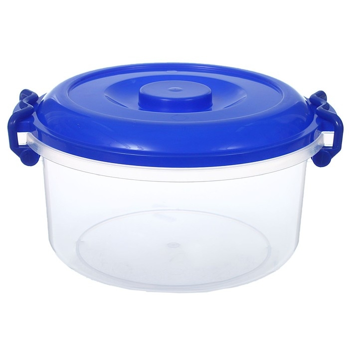 Контейнер пищевой, 5 л, прозрачный, ручки МИКС