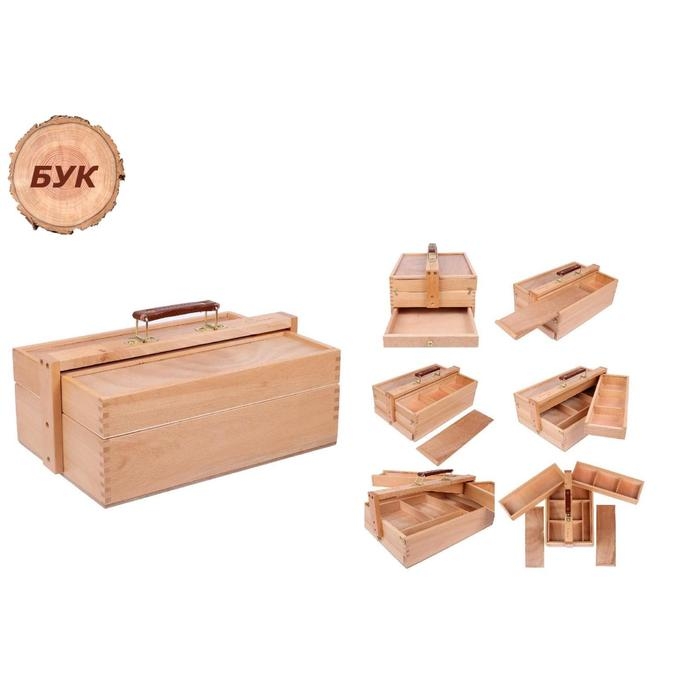 Ящик художника, 360 х 235 х 15 мм, ЗХК Ящик художника, 360 х 235 х 15 мм, ЗХК "Сонет", бук, 1601271-3