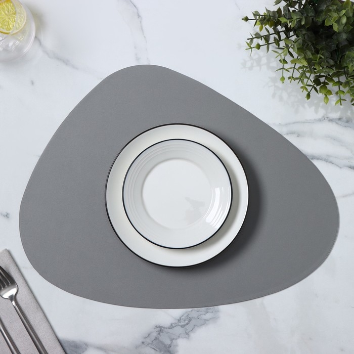 Салфетка сервировочная на стол Доляна &laquo;Тэм&raquo;, 45&times;35 см, цвет серый