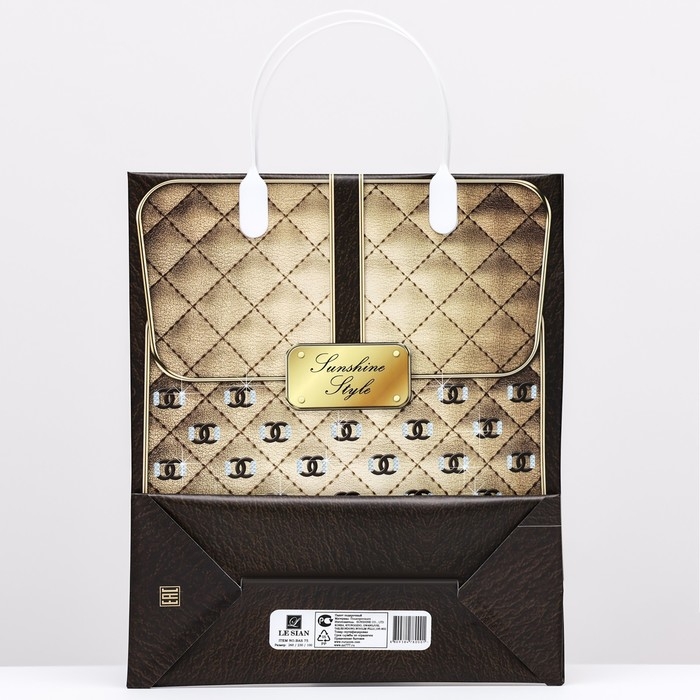 Пакет  Пакет "Стиль", мягкий пластик, 26 x 23 см, 110 мкм