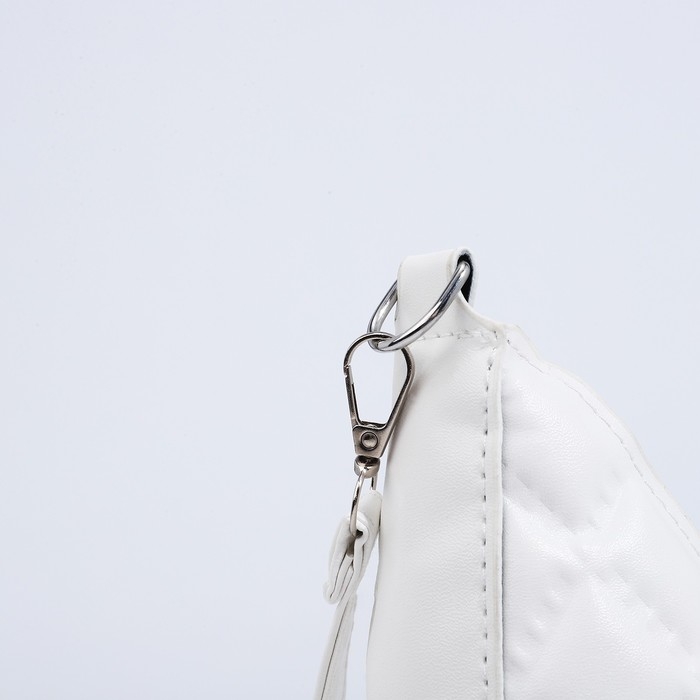 Сумка-багет на молнии, цвет белый Сумка-багет на молнии, цвет белый