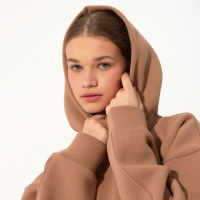 Худи женское MINAKU: Casual Collection, цвет пудра, размер 44