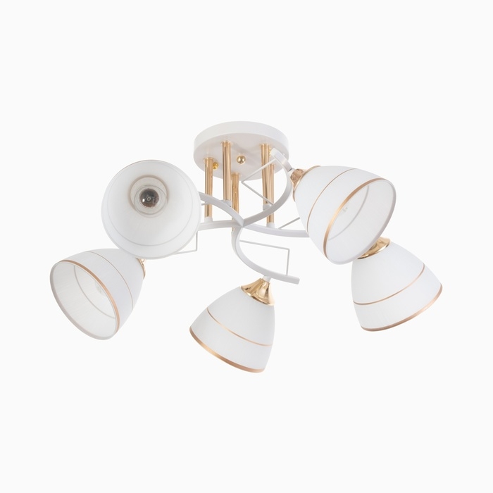 Люстра Люстра "Аделла" 5хЕ27 40Вт бело-золотой 65х65х26 см BayerLux