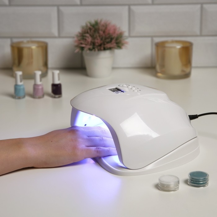 Лампа для гель-лака Luazon LUF-02, UV/LED, 54 Вт, 36 диодов, таймер 10/30/60 с, 220 В, белая Лампа для гель-лака Luazon LUF-02, UV/LED, 54 Вт, 36 диодов, таймер 10/30/60 с, 220 В, белая