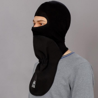 Подшлемник LYCOSA WINDSTOPPER+ VISCOSE BLACK с ветрозащитой шеи, размер S, M