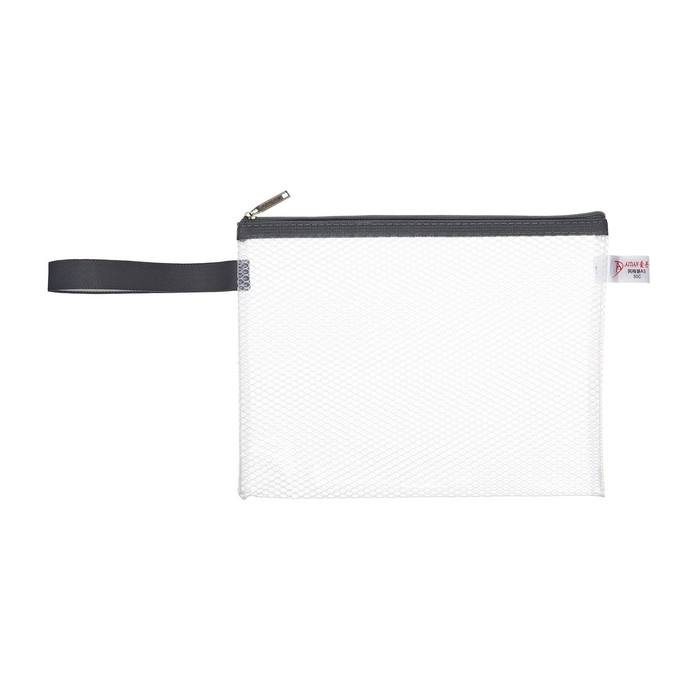 Папка-конверт на молнии формат А5, с ручкой, водоотталкивающая, 350 мкр, серый Папка-конверт на молнии формат А5, с ручкой, водоотталкивающая, 350 мкр, серый