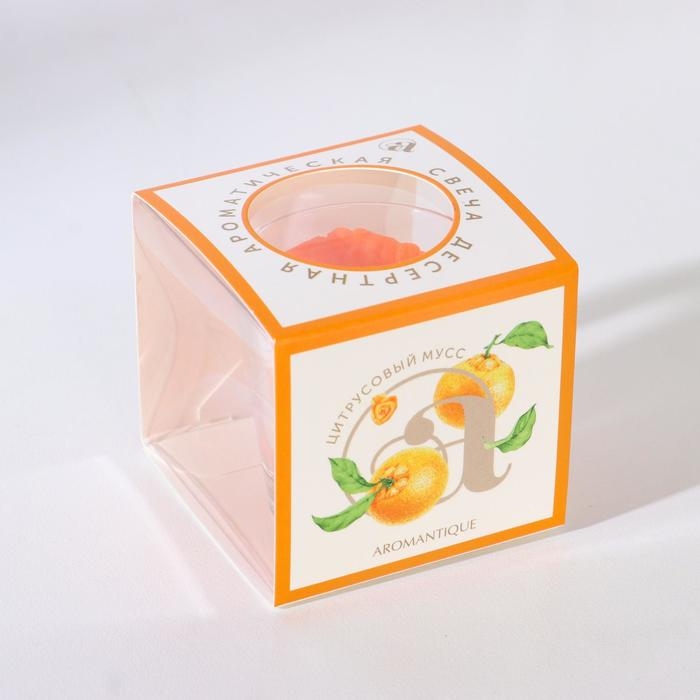 Свеча ароматическая в стакане  Свеча ароматическая в стакане "Цитрусовый мусс", 60 г