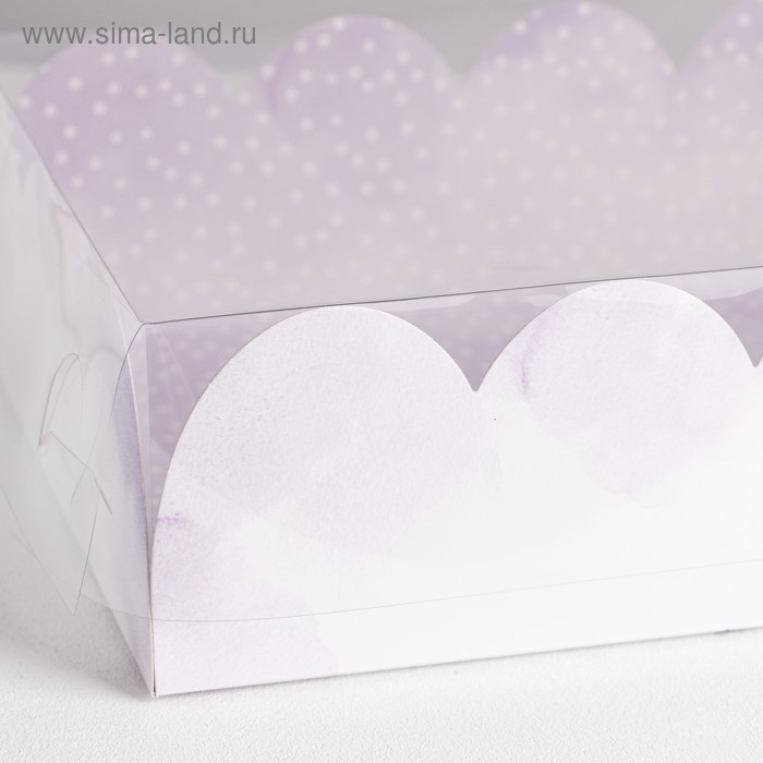 Коробка для печенья, кондитерская упаковка с PVC крышкой, Just for you, 20 х 30 х 8 см Коробка для печенья, кондитерская упаковка с PVC крышкой, Just for you, 20 х 30 х 8 см