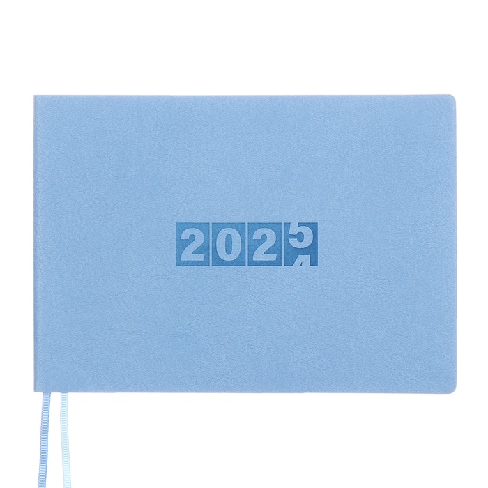 Еженедельник датированный 2025 года, 181х127 мм, 64 листа ESCALADA, мягкая обложка из искусственной кожи, блинтовое тиснение, кремовый блок 70 г/м², голубой Еженедельник датированный 2025 года, 181х127 мм, 64 листа ESCALADA, мягкая обложка из искусственной кожи, блинтовое тиснение, кремовый блок 70 г/м², голубой