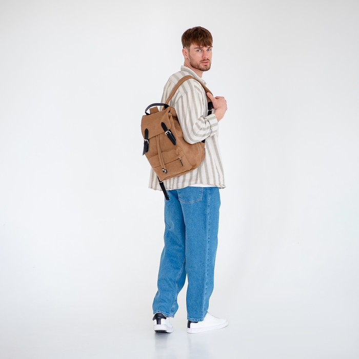 Рюкзак мужской городской, TEXTURA, текстиль, цвет коричневый Рюкзак мужской городской, TEXTURA, текстиль, цвет коричневый
