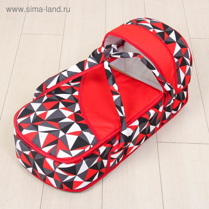 Коляска-трансформер «Гном», пластиковые колёса, оттенки красного, рисунок МИКС Коляска-трансформер «Гном», пластиковые колёса, оттенки красного, рисунок МИКС