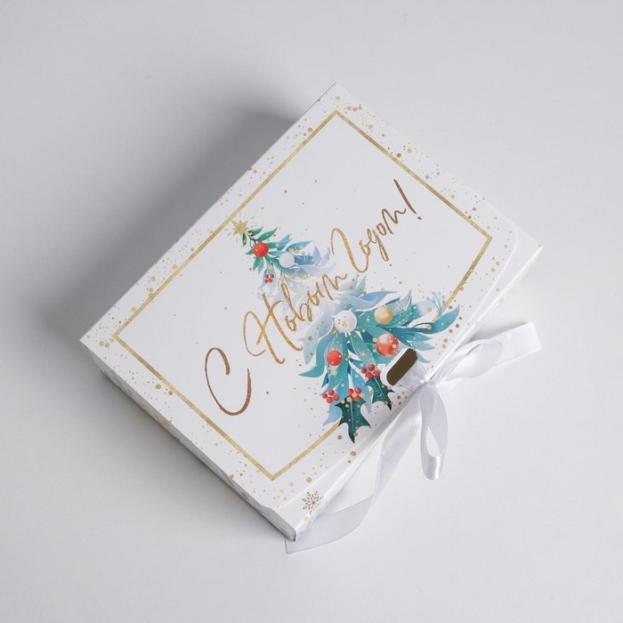 Коробка подарочная новогодняя складная «Волшебство», 16.5 х 12.5 х 5 см, Новый год Коробка подарочная новогодняя складная «Волшебство», 16.5 х 12.5 х 5 см, Новый год