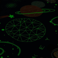 Постельное бельё 1,5 сп Neon Series, "Mickey", Микки Маус, 143*215 см, 150*214 см, 50*70 см -1 шт, светится в темноте