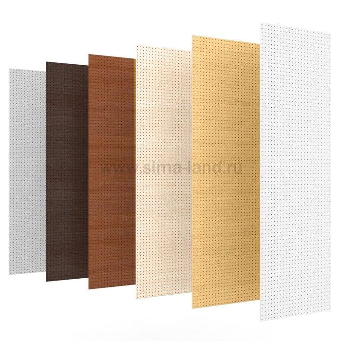 Настенная перфорированная панель односторонняя 60×0,6×180 см, шаг 2,5 см, цвет чёрный