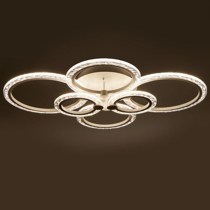 Люстра с ПДУ 71179/6 LED 144Вт диммер 3000-6000К белый 78,5х78,5х13,5 см BayerLux